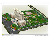 甘肃省临夏电力生产调度楼景观工程效果图